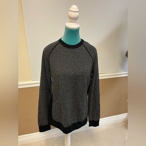 Vince Birdseye Wool &‎ Cashmere Sweater – Gray & Black – Size S